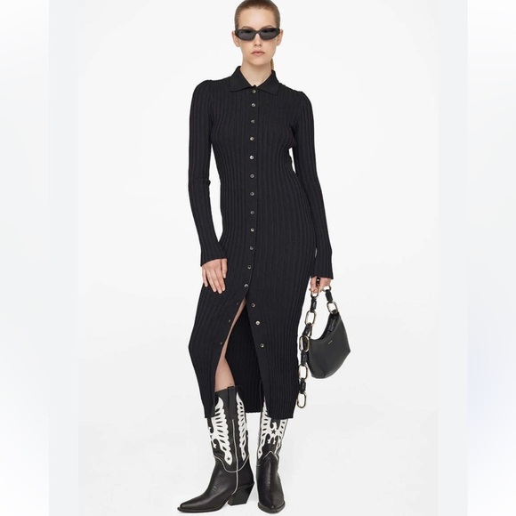 Anine Bing Dresses & Skirts - Anine Bing Joslyn Ribbed Knit Dress